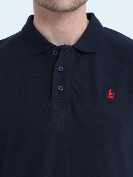 Image de Polo manches L maille piquée small pack de 5 p ( 15 €/pièce ) -  Pack MARINE