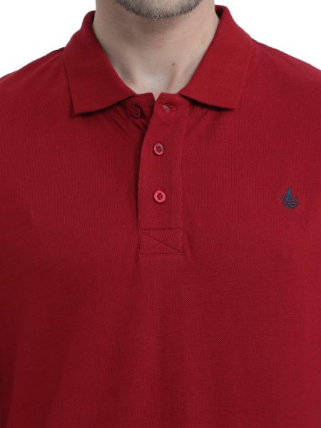 Image de Polo manches L maille piquée small pack de 5 p ( 15 €/pièce ) -  Pack BORDEAUX