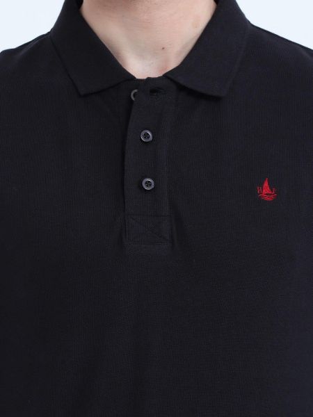 Image de Polo manches L maille piquée small pack de 5 p ( 15 €/pièce ) -  Pack NOIR