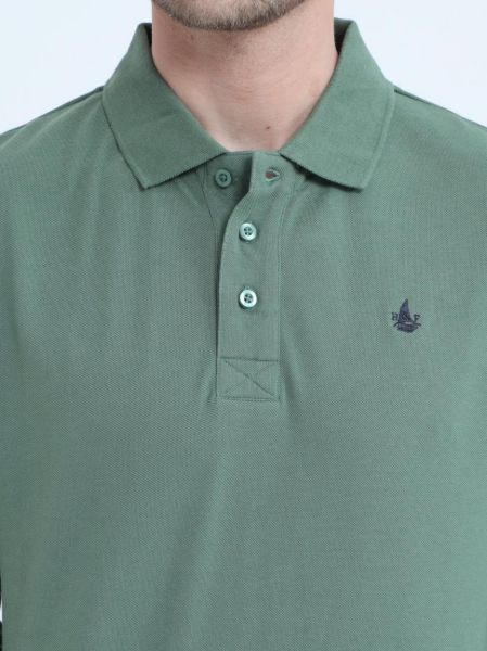 Image de Polo manches L maille piquée small pack de 5 p ( 15 €/pièce ) -  Pack VERT MOUSSE