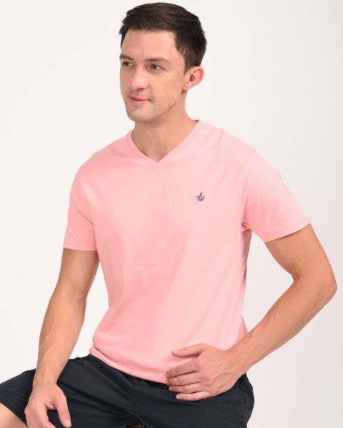 Image de T shirt col V unité -  XL VIEUX ROSE