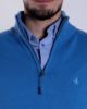 Image de Pull coton demi zip unité -  4 XL COBALT