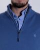 Image de Pull coton demi zip unité -  4 XL CIEL