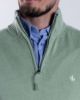 Image de Pull coton demi zip unité -  S CELADON