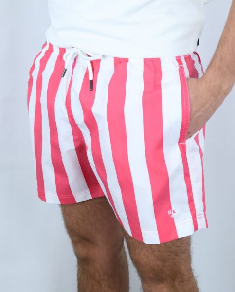 Image de MAILLOT Homme larges rayures unité -  L ROSE