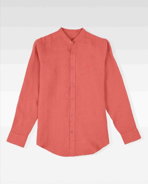 Image de Chemise lin col Mao pack de 16p ( 20€/pièce ) -  Pack BRIQUE