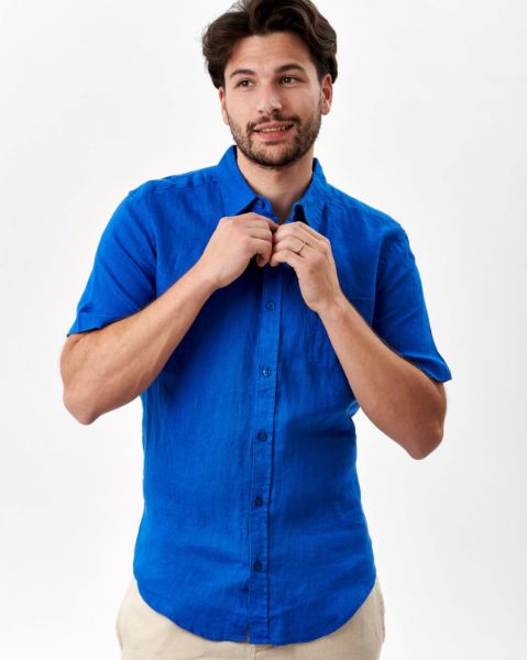 Image de Chemise en lin MCourtes unité -  2 XL COBALT