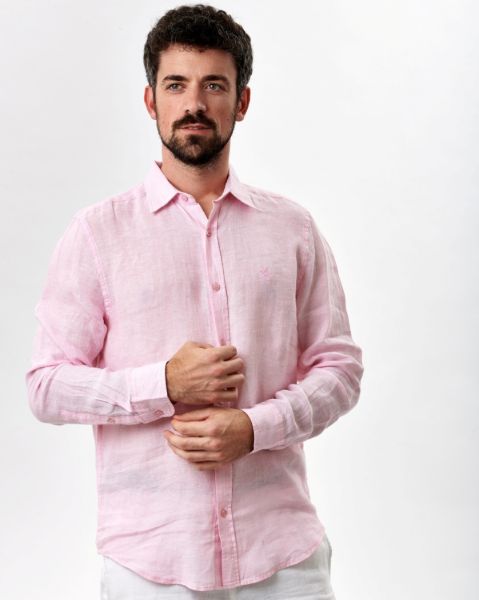 Image de Chemise lin chinée unité -  2 XL ROSE