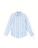 Image de Chemise lin larges rayures unité -  3 XL CIEL