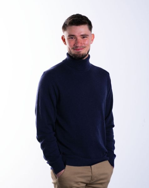 Image de Pull col roulé cahemire unité -  M MARINE