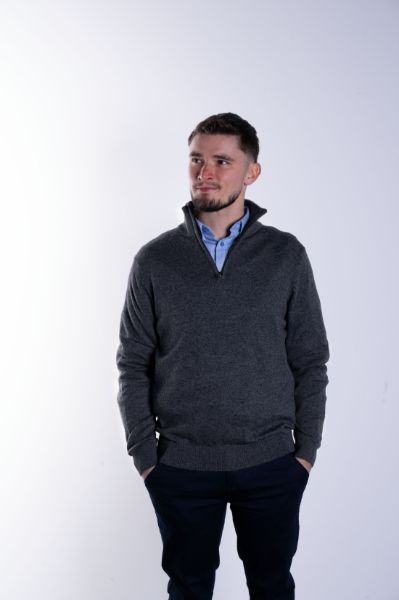 Image de Pull col camionneur cahemire unité -  M ANTHRACITE