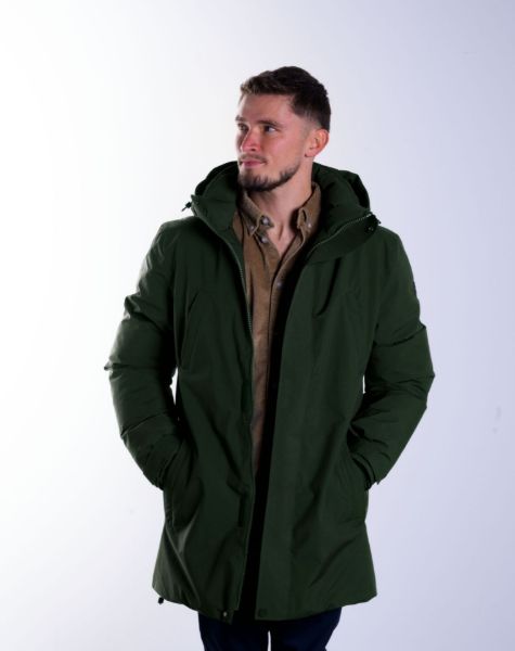 Image de Veste longue capuche zippée -  L KAKI