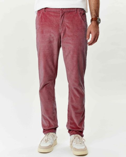 Image de Pantalon chino velours côtelé unité -  48 FRAMBOISE