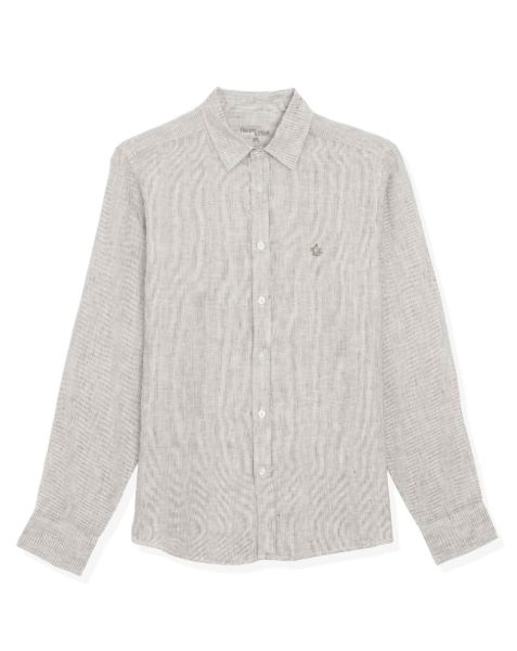 Image de Chemise lin fine rayures transat unité -  3 XL KAKI
