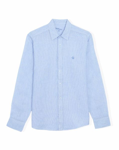 Image de Chemise lin fine rayures transat unité -  4 XL CIEL