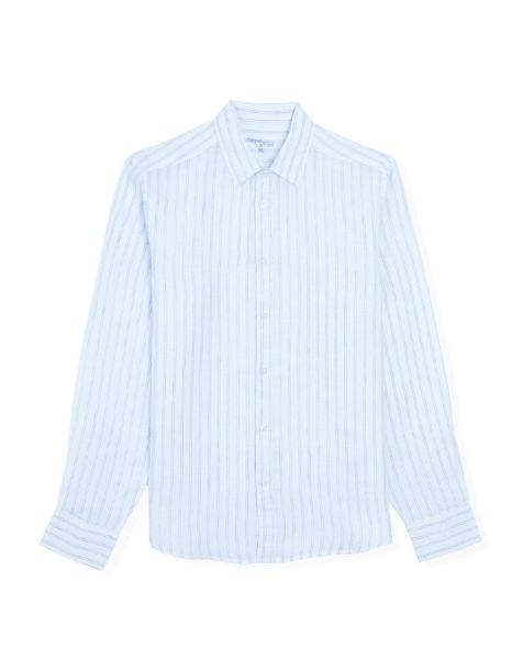 Image de Chemise lin fines rayures Cambridge unité -  S CIEL