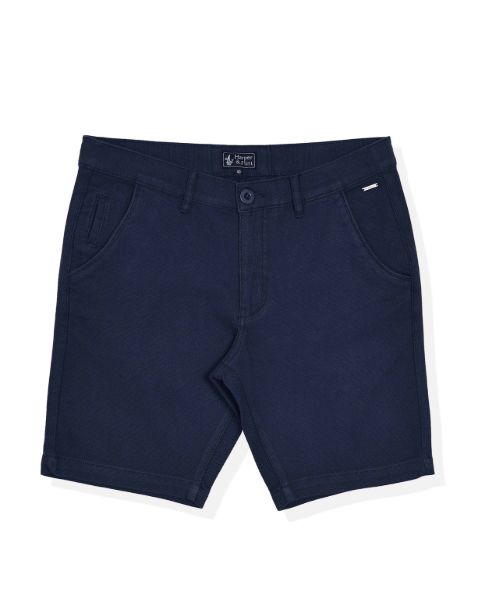 Image de Bermuda Dobby coton unité -  40 MARINE