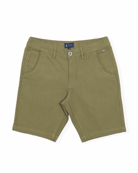 Image de Bermuda Dobby coton unité -  38 OLIVE