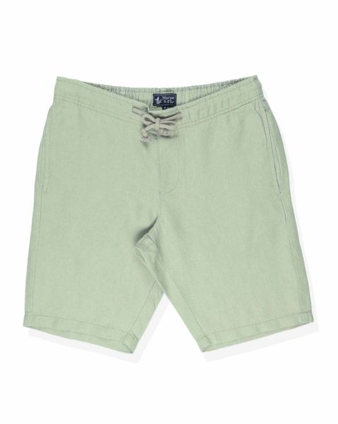 Image de Bermuda lin élastique unité -  XL KAKI