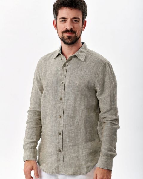Image de Chemise lin chinée pack de 16 pièces ( 22.00 €/p ) -  Pack OLIVE