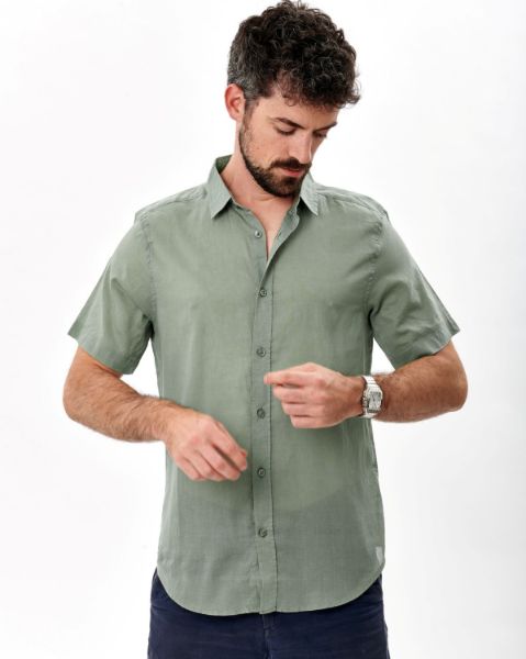 Image de Chemise voile de coton MC  unité -  3 XL KAKI