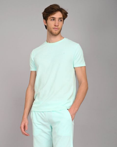 Image de T shirt velours éponge unité -  S VERT MENTHE