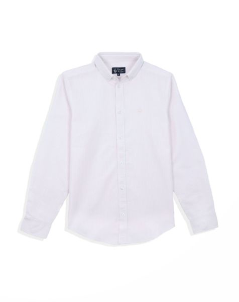 Image de Chemise Oxford rayée fine unité -  L ROSE