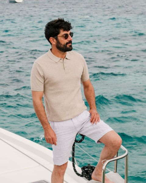 Image de Polo maille coton Bio unité -  S BEIGE