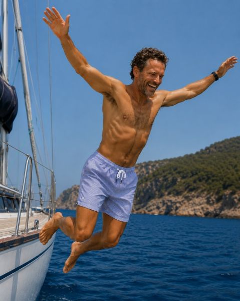 Image de Maillot Homme rayé pack de 15p ( 8,00 €/pièce ) -  Pack LILAS