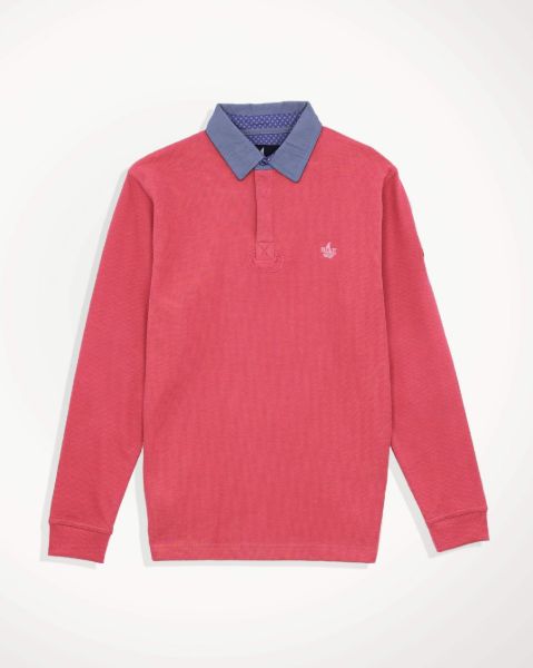 Image de Sweat col polo jeans unité -  4 XL CORAIL