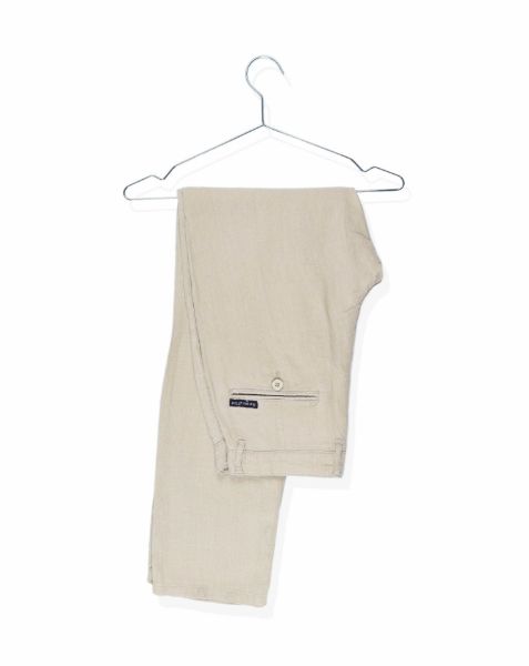 Image de pantalon lin chino unité -  42 BEIGE